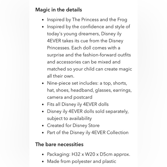 Disney ily 4EVER Fashion Pack Inspired by Tiana, The Princess and the Frog - Picture 5 of 8